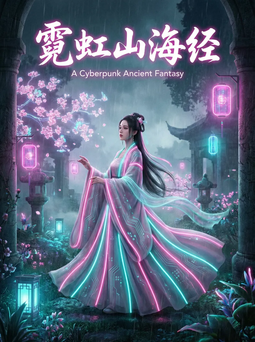 黄瓜平台 古风奇缘短剧 - 霓虹山海经海报